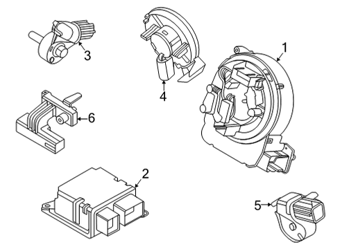 2021 Ford Mustang Mach-E Air Bag Components Diagram 2