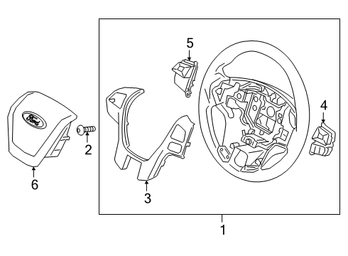 2020 Ford Ranger Steering Column & Wheel, Steering Gear & Linkage Diagram 5