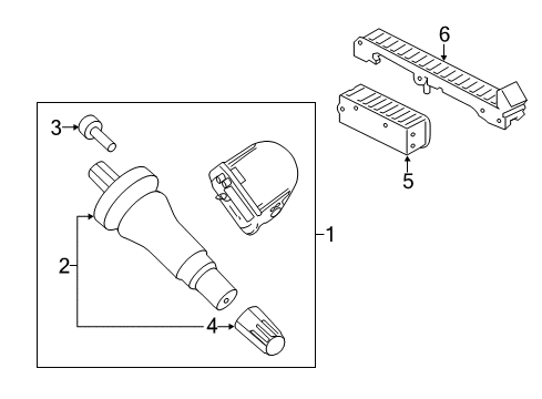 2020 Ford F-250 Super Duty KIT - TPMS SENSOR Diagram for HC3Z-1A189-F