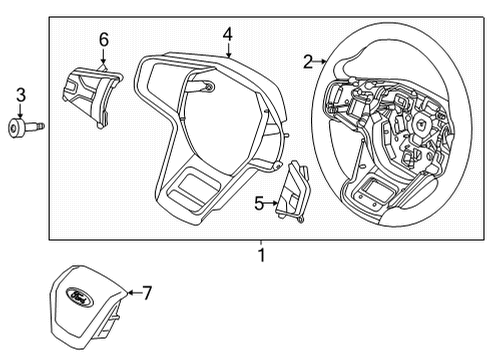 2022 Ford Bronco Steering Column & Wheel, Steering Gear & Linkage Diagram 5