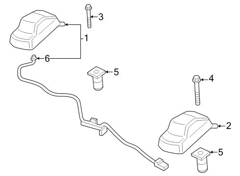 2024 Ford F-350 Super Duty Roof Lamps Diagram 1