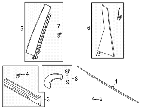 2022 Ford Bronco Sport SCREW AND WASHER ASY Diagram for -W715453-S450B