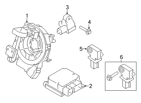 2022 Ford F-250 Super Duty Air Bag Components Diagram 2