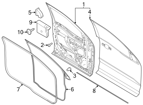 2024 Ford F-350 Super Duty Door & Components Diagram 2