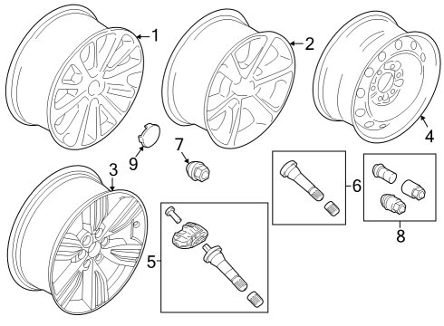 2023 Ford Expedition Wheels Diagram 2