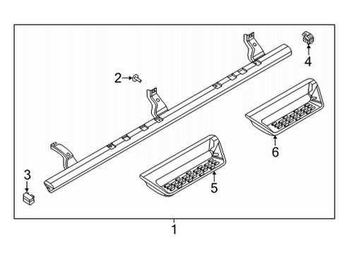 2023 Ford Ranger STEP ASY Diagram for LB3Z-16450-AA