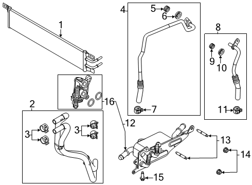 2022 Lincoln Corsair Oil Cooler Diagram 1