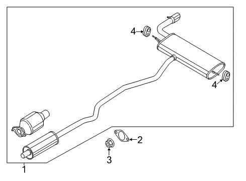 2020 Lincoln MKZ Exhaust Components Diagram 1