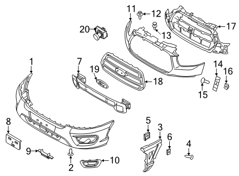 2020 Ford Transit BUMPER ASY - FRONT Diagram for LK4Z-17757-DA