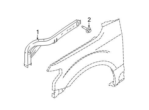 2020 Ford F-150 Inner Components - Fender Diagram 1