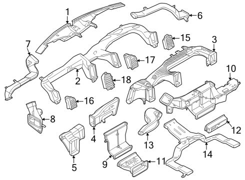 2024 Ford F-350 Super Duty Ducts Diagram 2