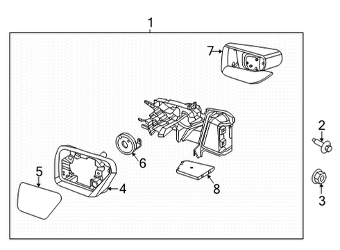 2021 Ford F-150 Outside Mirrors Diagram 5