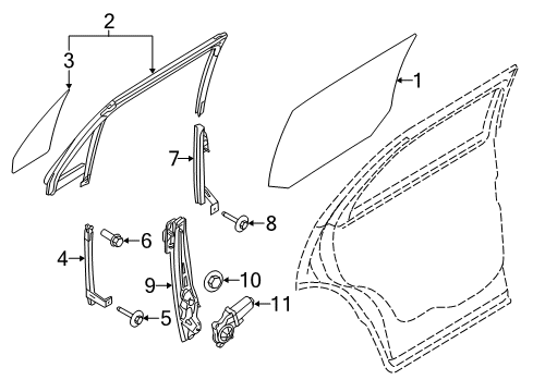 2019 Ford Police Interceptor Utility Rear Door Diagram 1