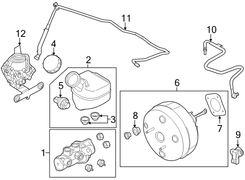 2023 Ford E-Transit BOOSTER ASY - BRAKE Diagram for NK4Z-2005-C