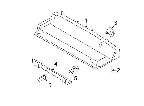 1994 Ford Thunderbird Console Assembly - Overhead Diagram for DT1Z-17519A70-AB