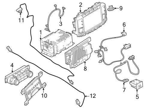 2024 Ford F-350 Super Duty MICROPHONE Diagram for LJ6Z-19A391-AK