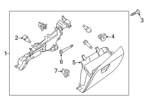 2020 Ford Transit DOOR ASY - GLOVE COMPARTMENT Diagram for LK4Z-6106024-AA