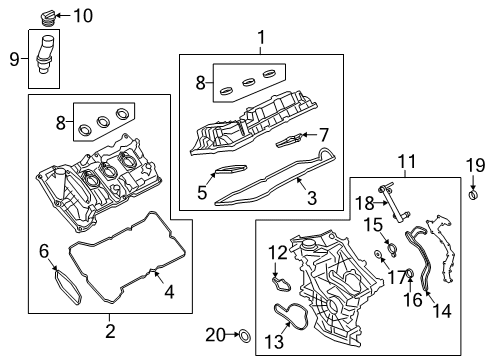 2022 Lincoln Aviator Valve & Timing Covers Diagram