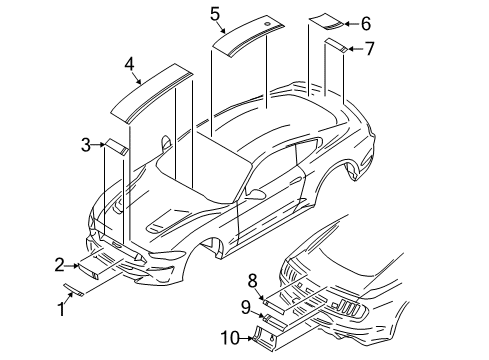 2023 Ford Mustang Stripe Tape Diagram 9