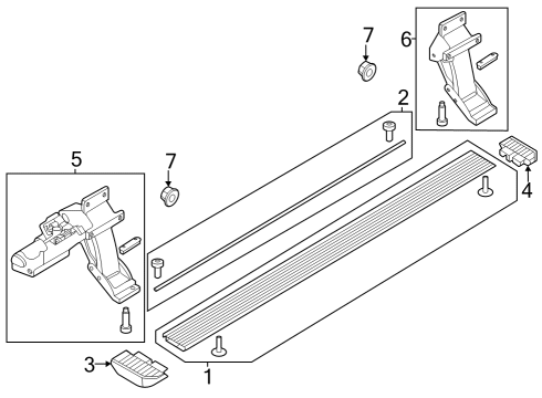 2024 Ford F-350 Super Duty Running Board Diagram 8