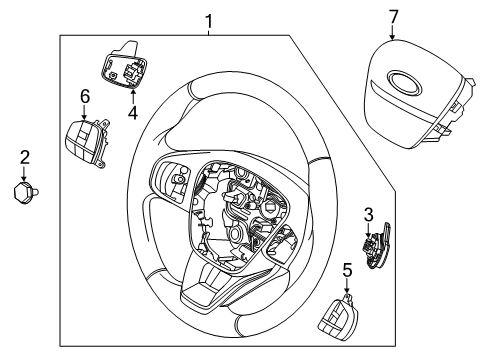 2021 Ford Escape WHEEL ASY - STEERING Diagram for LJ6Z-3600-GB