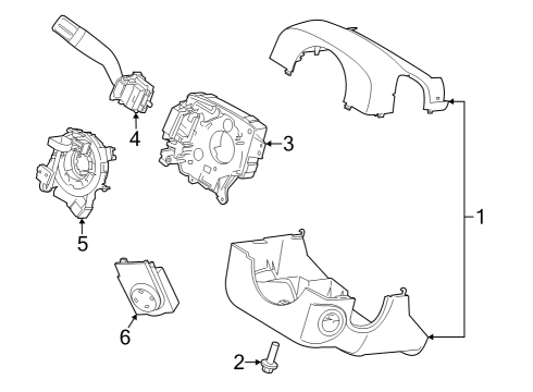 2022 Ford F-150 Lightning HOUSING ASY - STEERING COLUMN Diagram for ML3Z-3F791-DC