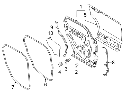 2023 Lincoln Nautilus Door & Components Diagram 2