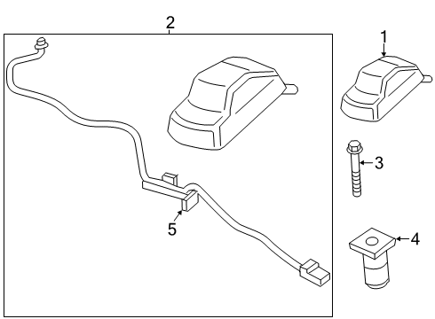 2022 Ford F-350 Super Duty Roof Lamps Diagram 3