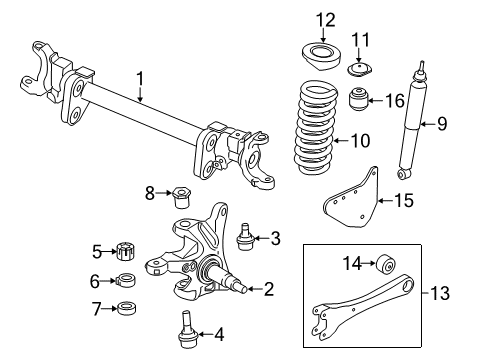 1984 Mercury Capri Shock Absorber Assembly Diagram for HC3Z-18124-E