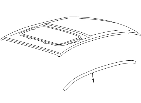 2019 Ford Police Interceptor Sedan Exterior Trim - Roof Diagram