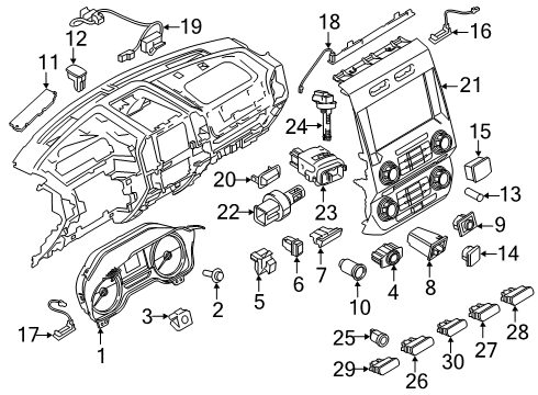 2018 Ford F-150 MOTOR - ELECTRIC PARKING BRAKE Diagram for JL3Z-2B712-C