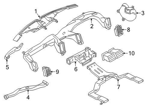 2021 Lincoln Navigator Ducts Diagram 1