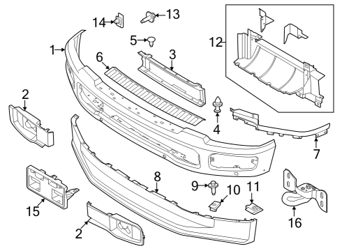 2023 Ford F-250 Super Duty BRACKET - LICENSE PLATE Diagram for PC3Z-17A385-AA