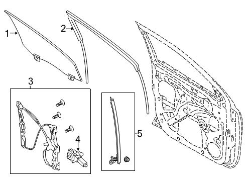 2023 Ford Ranger Front Door Diagram 1