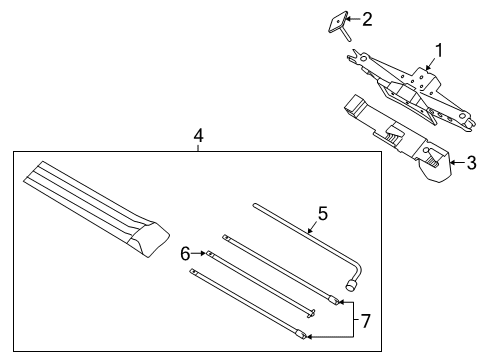 2020 Ford Ranger Jack & Components Diagram 2