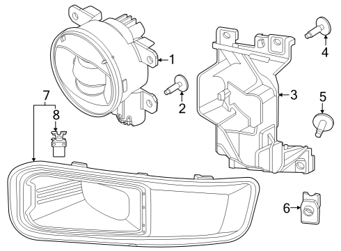 2023 Ford F-350 Super Duty MOULDING - BUMPER BAR Diagram for PC3Z-17C754-CA