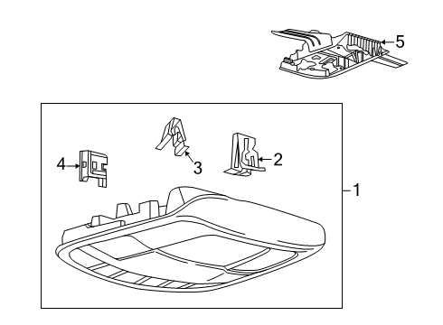 2022 Ford F-250 Super Duty Overhead Console Diagram 1