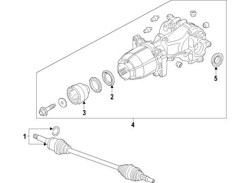 2020 Ford Edge Rear Axle, Differential, Drive Axles, Propeller Shaft Diagram