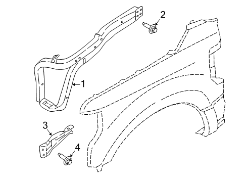 2021 Ford F-350 Super Duty Inner Components - Fender Diagram