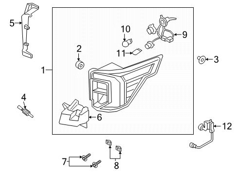 2022 Ford Explorer Bulbs Diagram