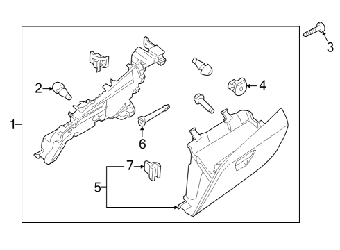 2022 Ford E-Transit Glove Box Diagram