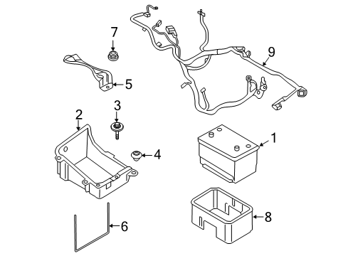 2021 Ford F-250 Super Duty Battery Diagram 1