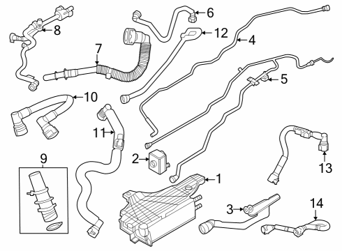 2022 Lincoln Aviator HOSE - FUEL VAPOUR Diagram for L1MZ-9G297-C