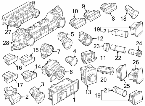 2023 Ford F-250 Super Duty Cluster & Switches Diagram 2