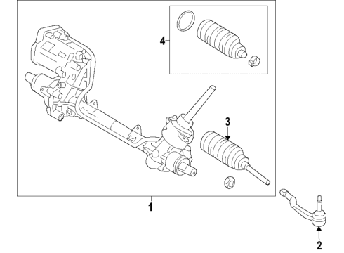 2020 Ford Edge Steering Column & Wheel, Steering Gear & Linkage Diagram 6