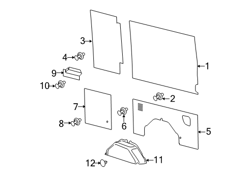 2022 Ford Transit Interior Trim - Side Panel Diagram 13