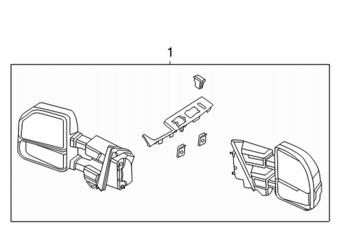 2023 Ford F-150 KIT - REAR VIEW OUTER MIRROR Diagram for ML3Z-17696-AA