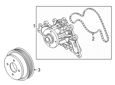 2021 Ford E-350/E-350 Super Duty Water Pump Diagram