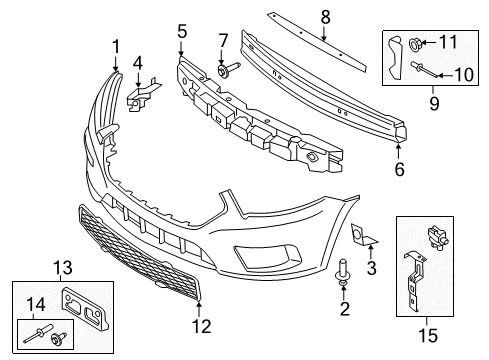 2019 Ford Police Interceptor Sedan Front Bumper Diagram