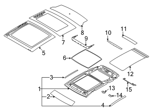 2023 Lincoln Corsair GLASS Diagram for LJ7Z-54500A18-A